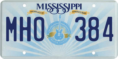 MS license plate MHO384
