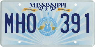 MS license plate MHO391