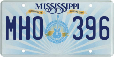 MS license plate MHO396