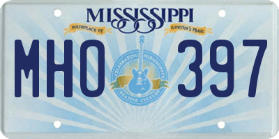 MS license plate MHO397