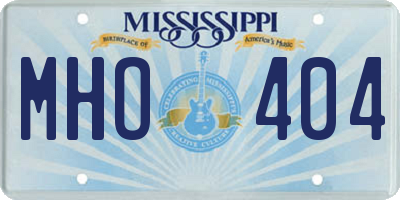 MS license plate MHO404