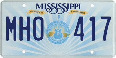 MS license plate MHO417