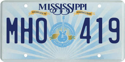 MS license plate MHO419
