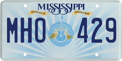 MS license plate MHO429
