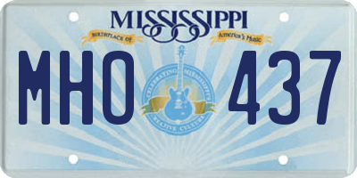 MS license plate MHO437
