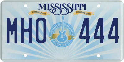 MS license plate MHO444