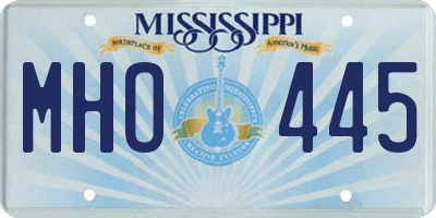 MS license plate MHO445