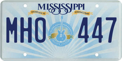 MS license plate MHO447