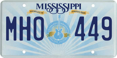 MS license plate MHO449