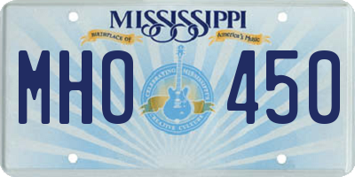 MS license plate MHO450