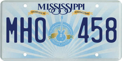 MS license plate MHO458
