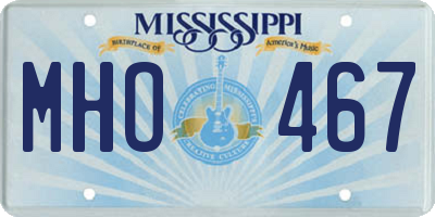 MS license plate MHO467