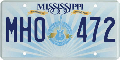 MS license plate MHO472