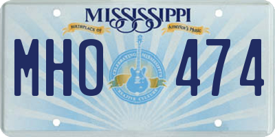MS license plate MHO474