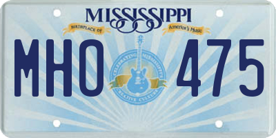 MS license plate MHO475