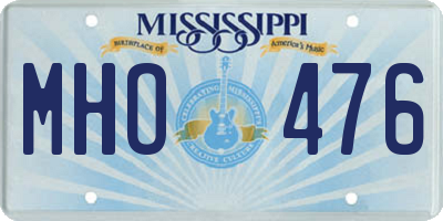 MS license plate MHO476