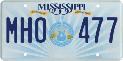 MS license plate MHO477