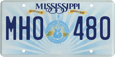 MS license plate MHO480