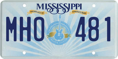 MS license plate MHO481