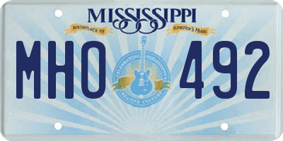 MS license plate MHO492