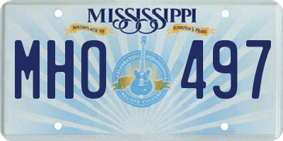 MS license plate MHO497