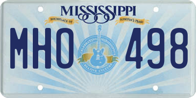 MS license plate MHO498