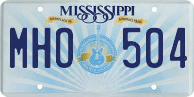 MS license plate MHO504