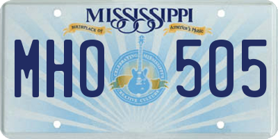 MS license plate MHO505