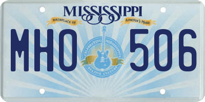MS license plate MHO506