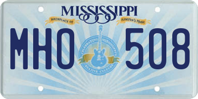 MS license plate MHO508