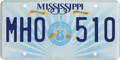 MS license plate MHO510