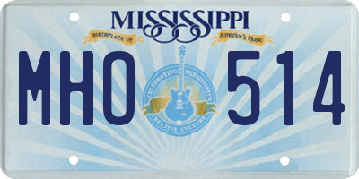 MS license plate MHO514