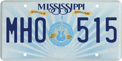 MS license plate MHO515