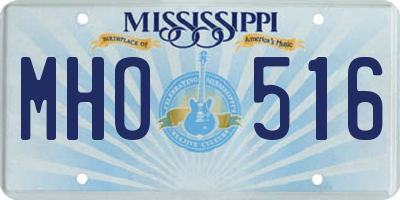 MS license plate MHO516