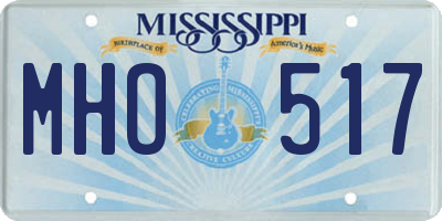 MS license plate MHO517