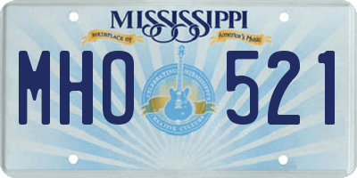 MS license plate MHO521