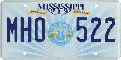 MS license plate MHO522