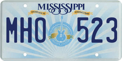MS license plate MHO523