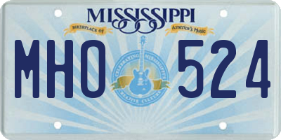 MS license plate MHO524
