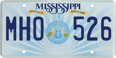 MS license plate MHO526