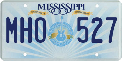 MS license plate MHO527