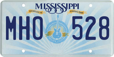 MS license plate MHO528
