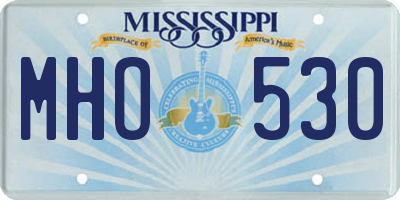 MS license plate MHO530