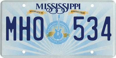 MS license plate MHO534