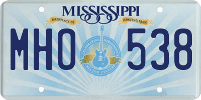 MS license plate MHO538