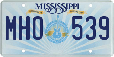 MS license plate MHO539