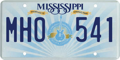 MS license plate MHO541