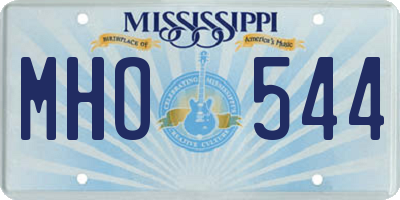MS license plate MHO544