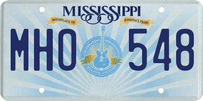 MS license plate MHO548