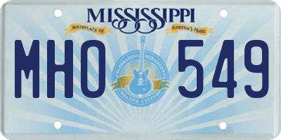 MS license plate MHO549